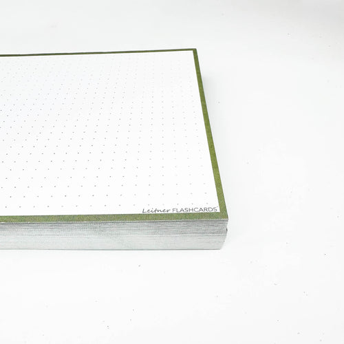 Leitner Flashcards A5 Earth Dotted green 2