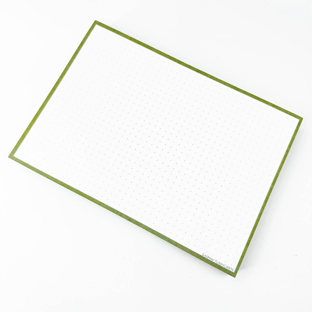Leitner Flashcards A5 Earth Dotted green 3
