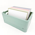Leitner Flashcards A5 Earth Dotted green in storage box