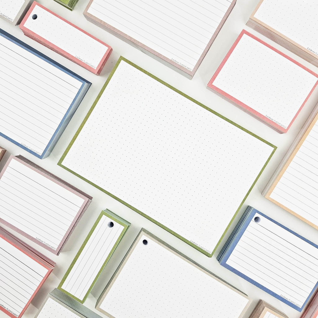 Leitner Flashcards A5 Earth Dotted green lifestyle