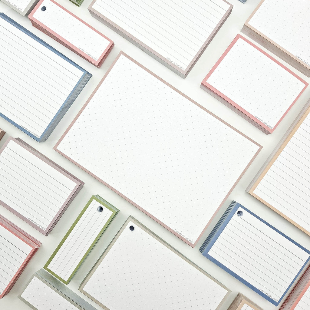 Leitner Flashcards A5 Earth Dotted greige lifestyle
