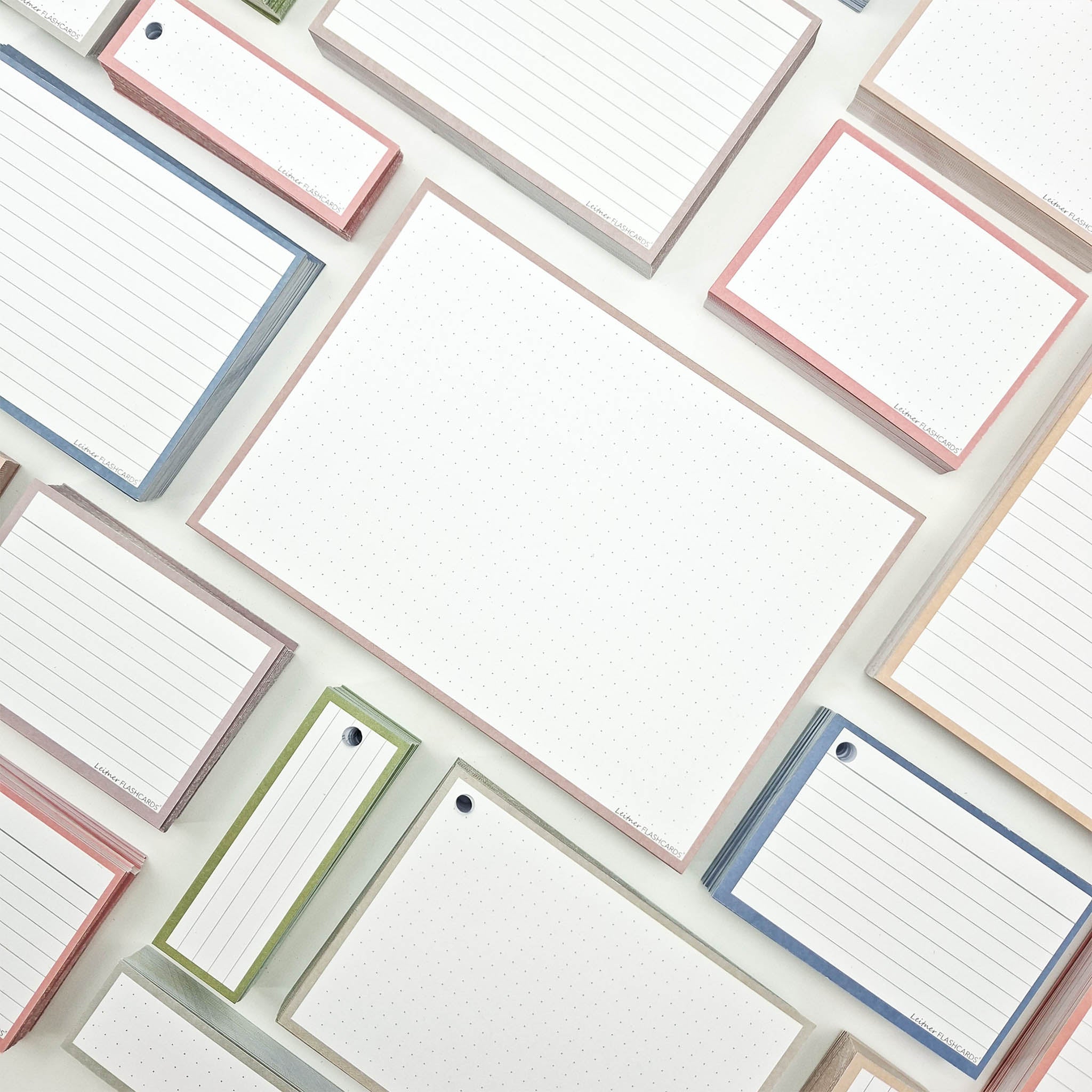 Leitner Flashcards A5 Earth Dotted greige lifestyle