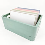 Leitner Flashcards A5 Earth Dotted grey in storage box
