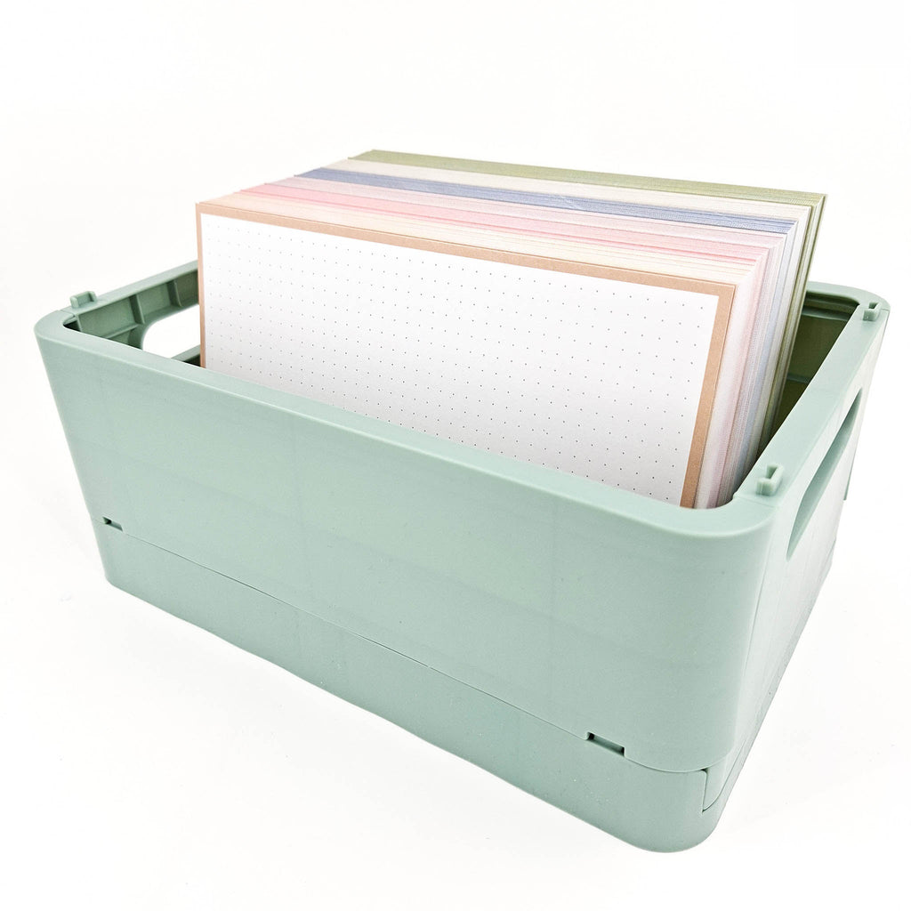 Leitner Flashcards A5 Earth Dotted sand in storage box