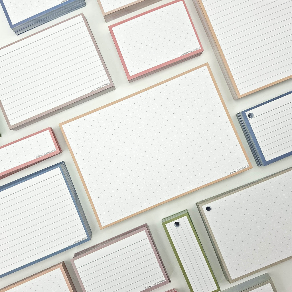 Leitner Flashcards A5 Earth Dotted sand lifestyle