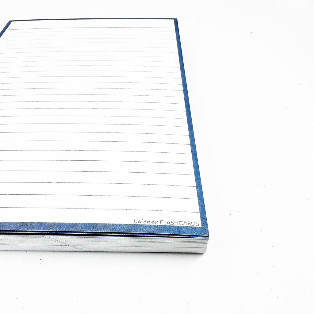 Leitner Flashcards A5 Earth Lined blue 2