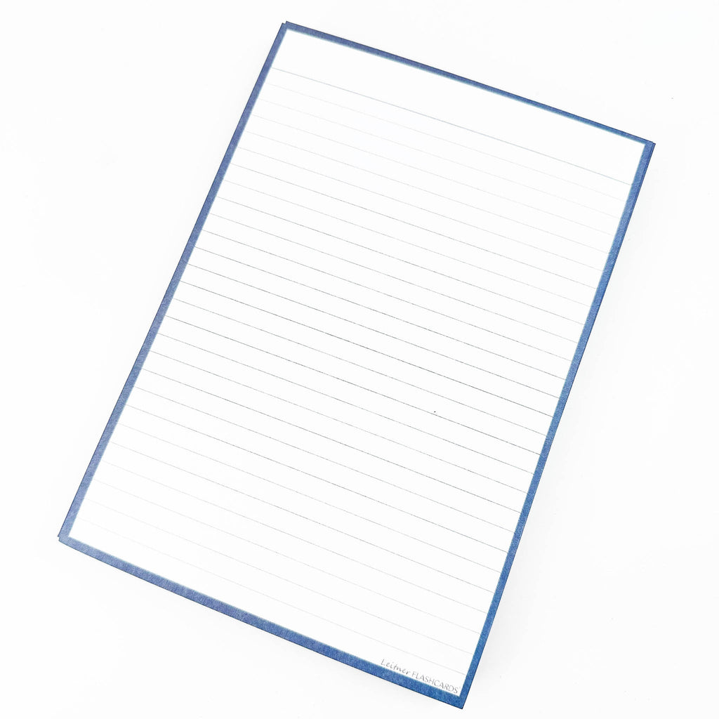 Leitner Flashcards A5 Earth Lined blue 3