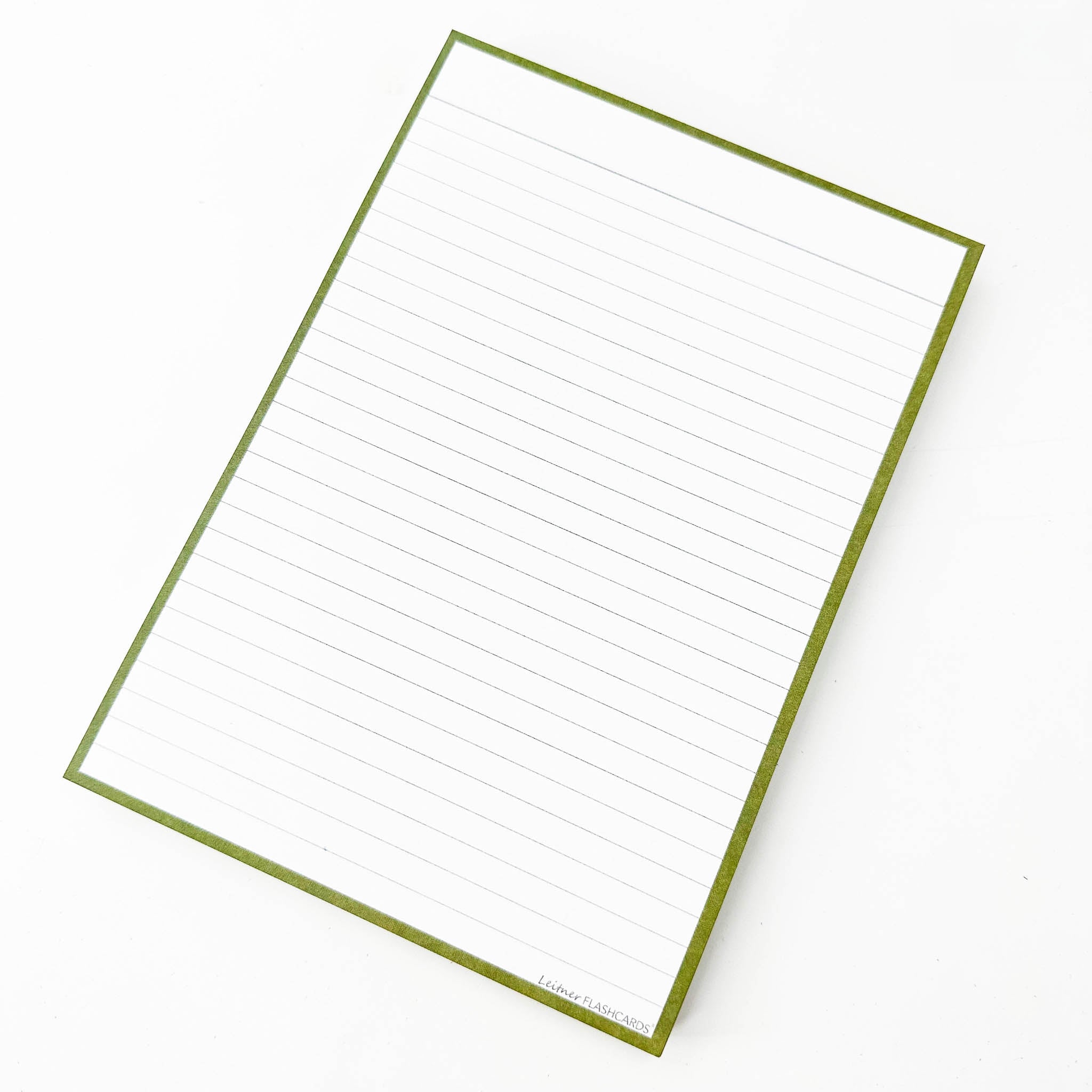 Leitner Flashcards A5 Earth Lined green 3