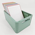 Leitner Flashcards A5 Earth Lined greige in storage box