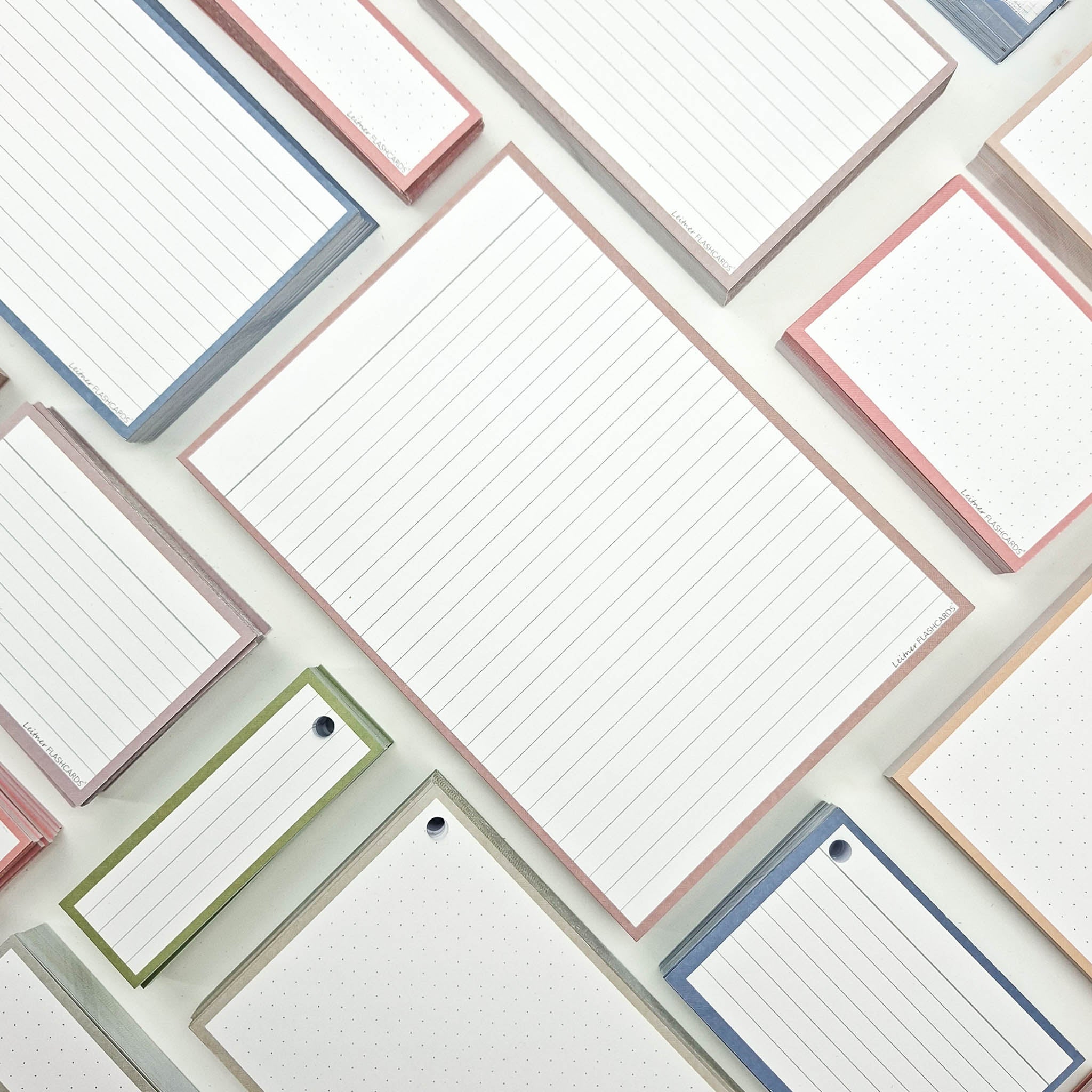 Leitner Flashcards A5 Earth Lined greige lifestyle