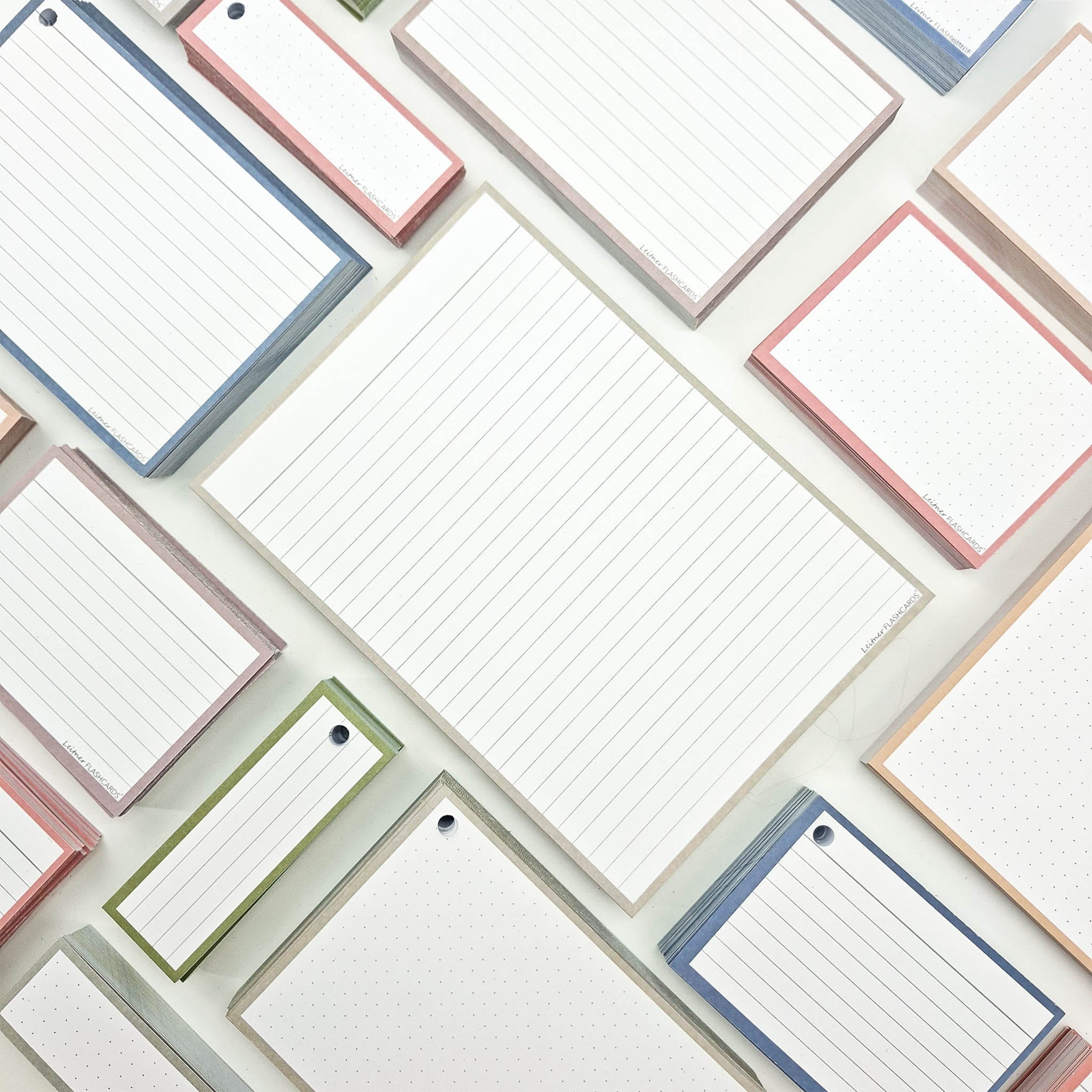 Leitner Flashcards A5 Earth Lined grey lifestyle