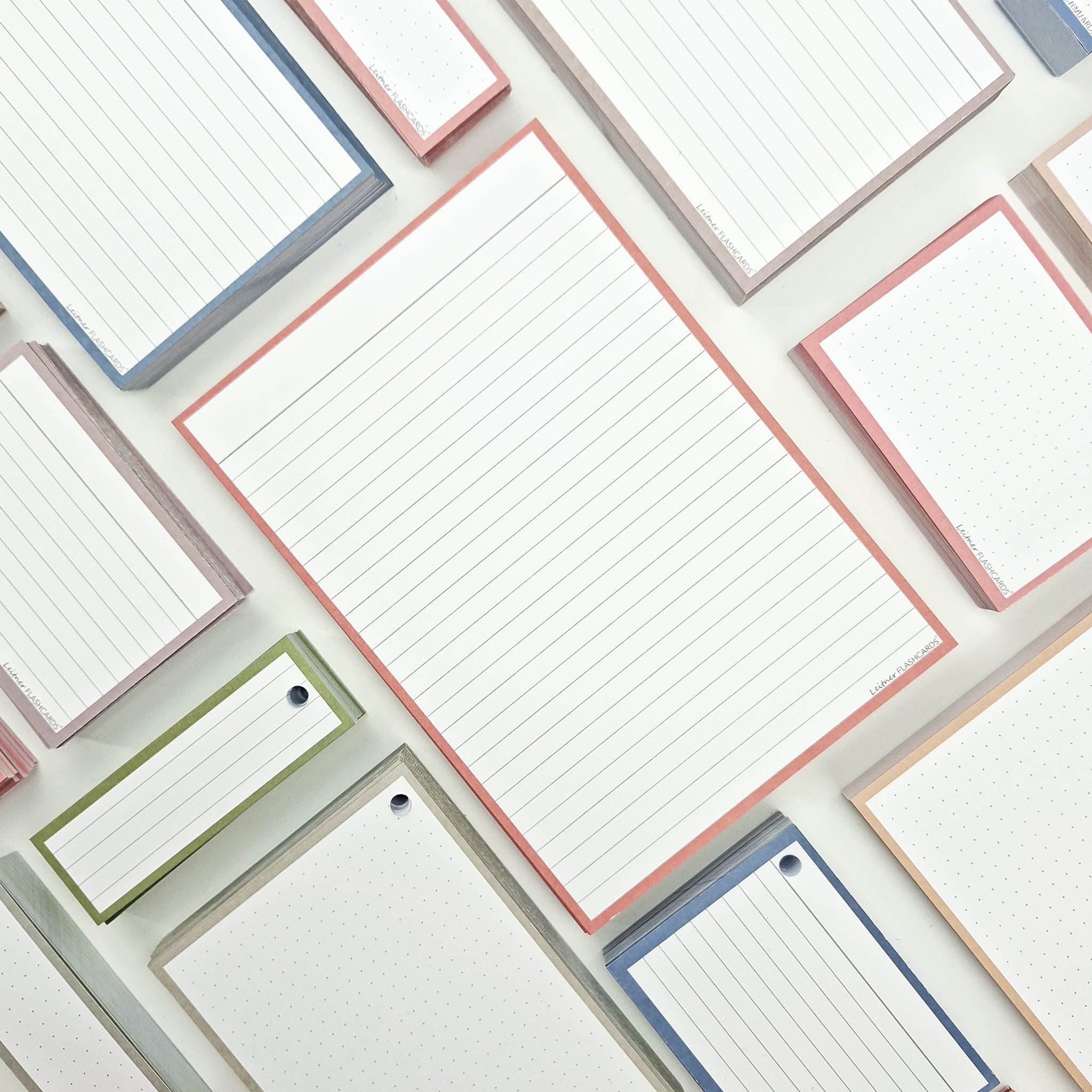 Leitner Flashcards A5 Earth Lined pink lifestyle