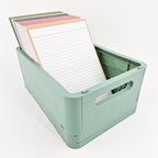Leitner Flashcards A5 Earth Lined sand in storage box