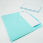 Leitner Flashcards A5 Pastel Dotted blue in document holder
