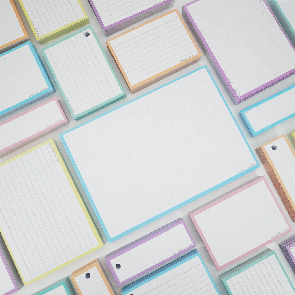 Leitner Flashcards A5 Pastel Dotted blue lifestyle 3
