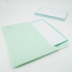 Leitner Flashcards A5 Pastel Dotted green in document holder