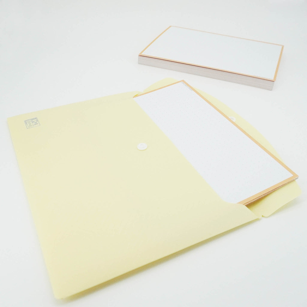 Leitner Flashcards A5 Pastel Dotted orange in document holder