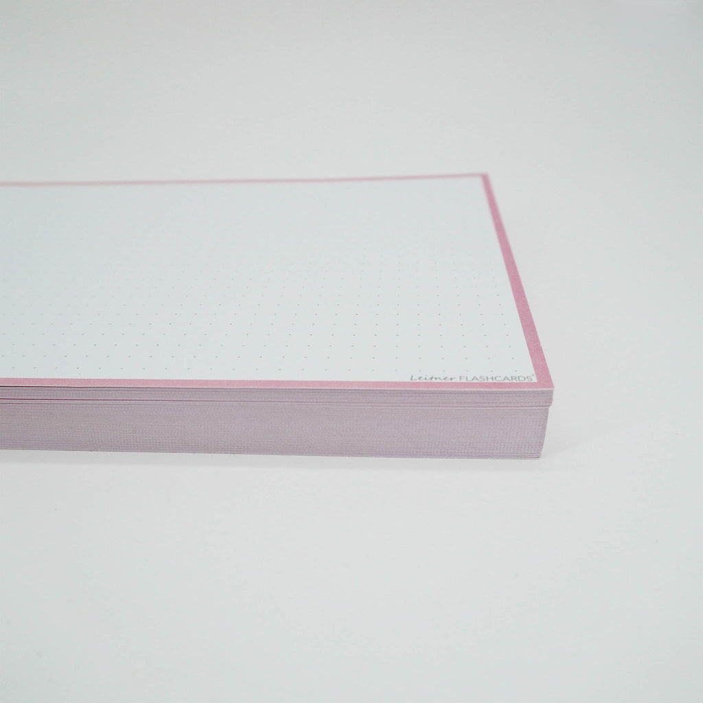 Leitner Flashcards A5 Pastel Dotted pink 3