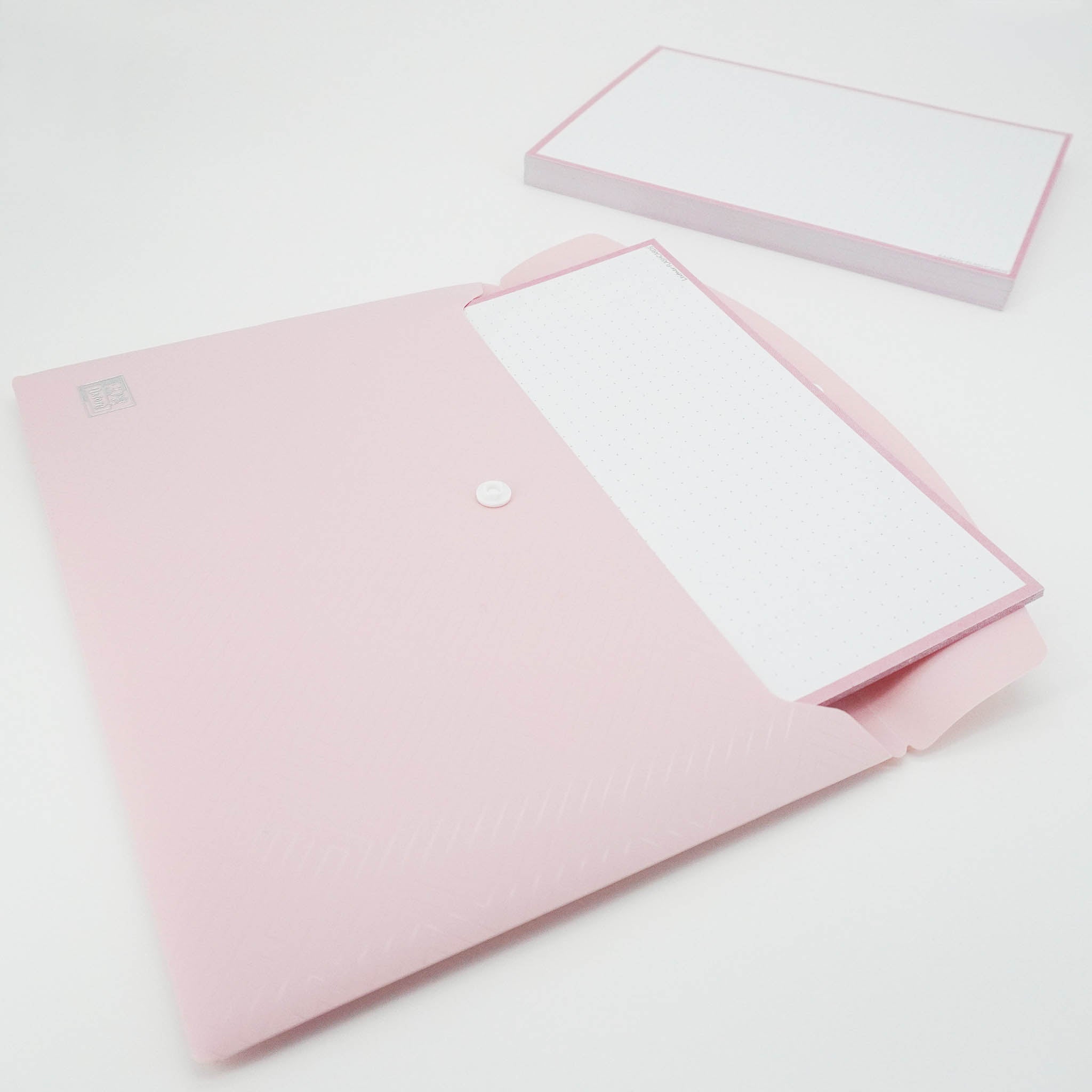 Leitner Flashcards A5 Pastel Dotted pink in document holder