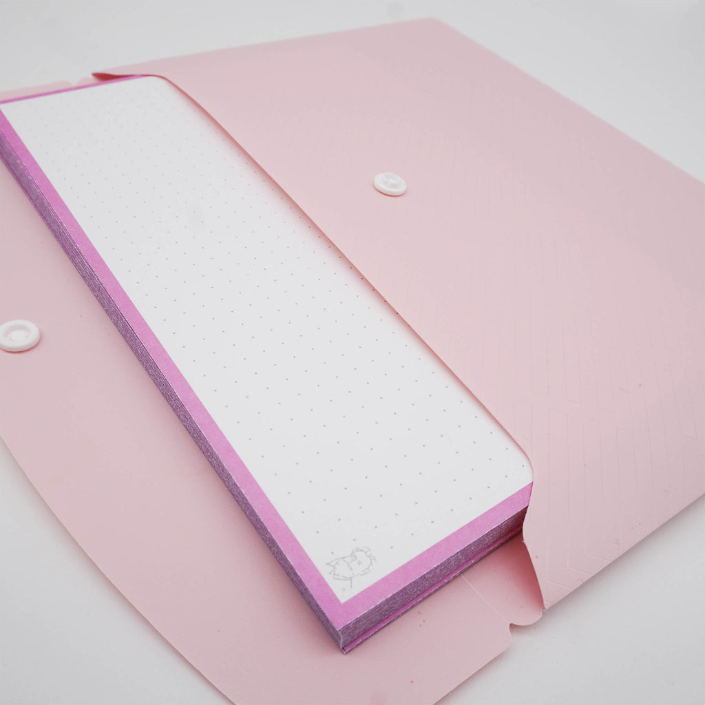 Leitner Flashcards A5 Pastel Dotted pink lifestyle 2