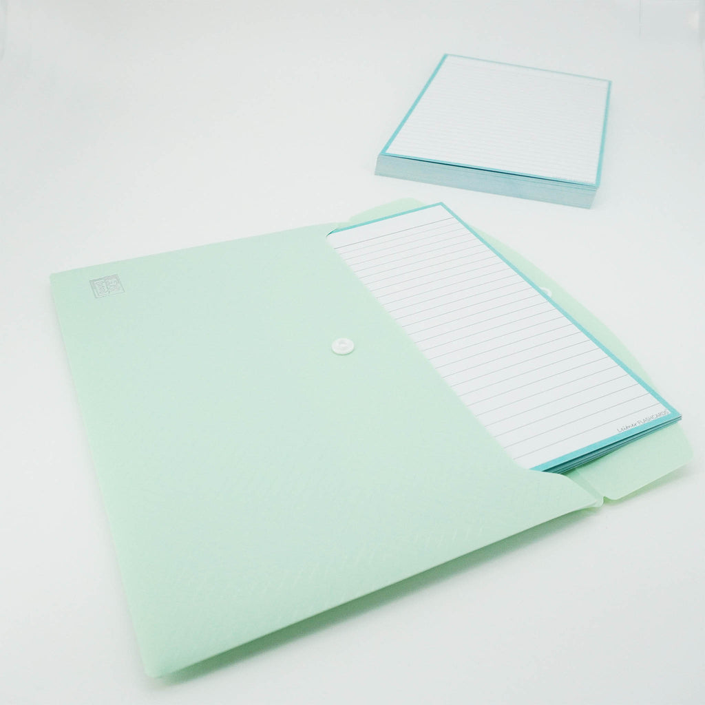 Leitner Flashcards A5P Pastel Lined green