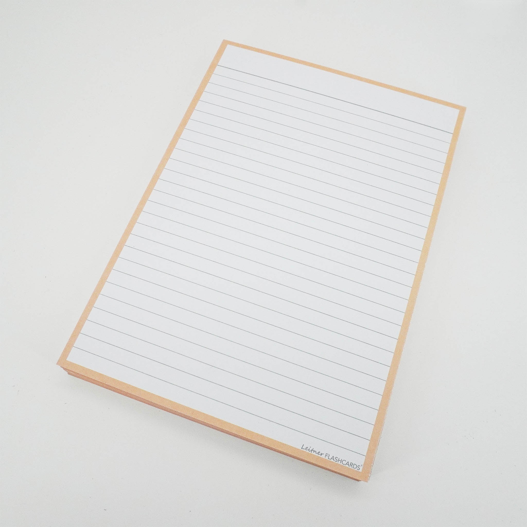 Leitner Flashcards A5P Pastel Lined orange