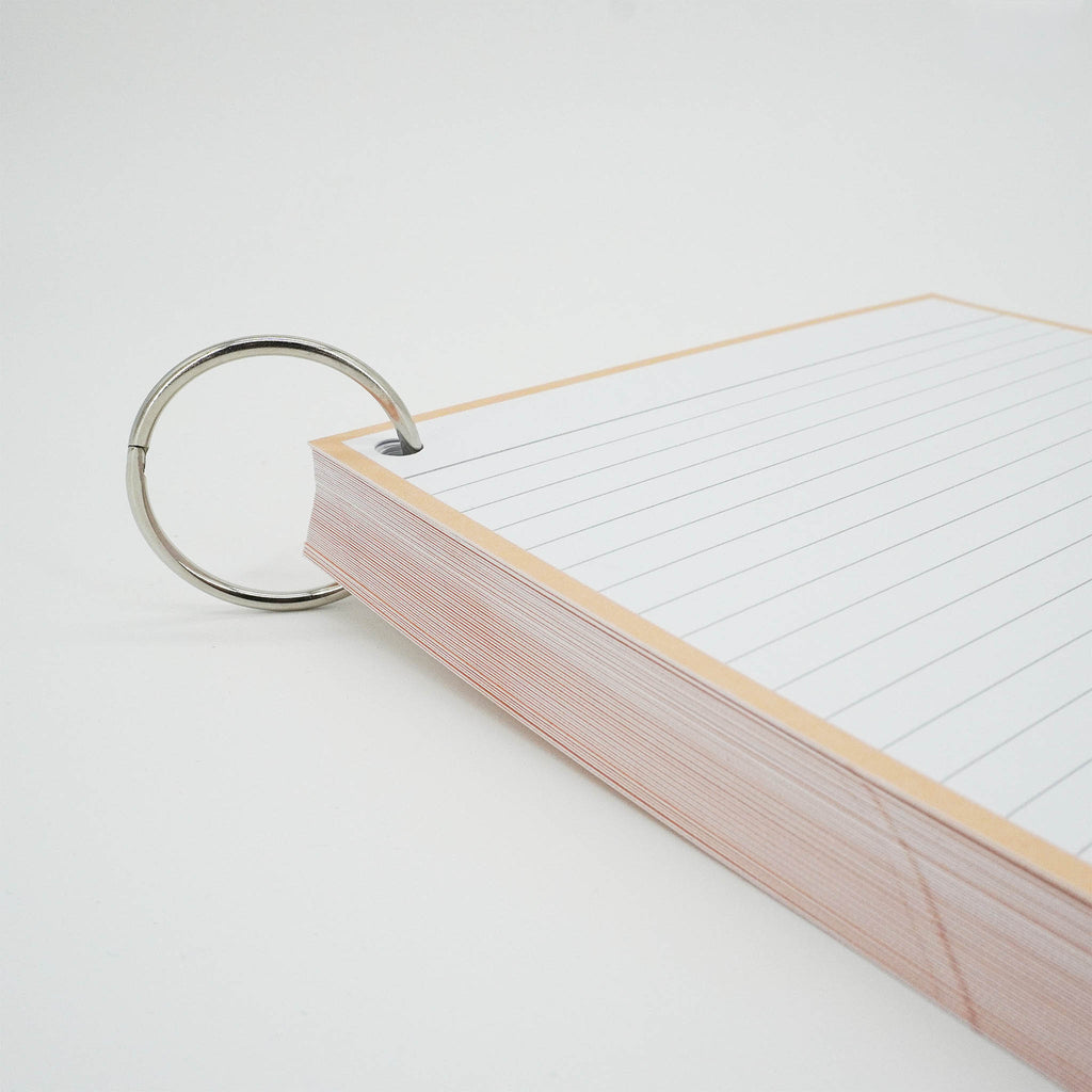 Leitner Flashcards A5P Pastel Lined orange