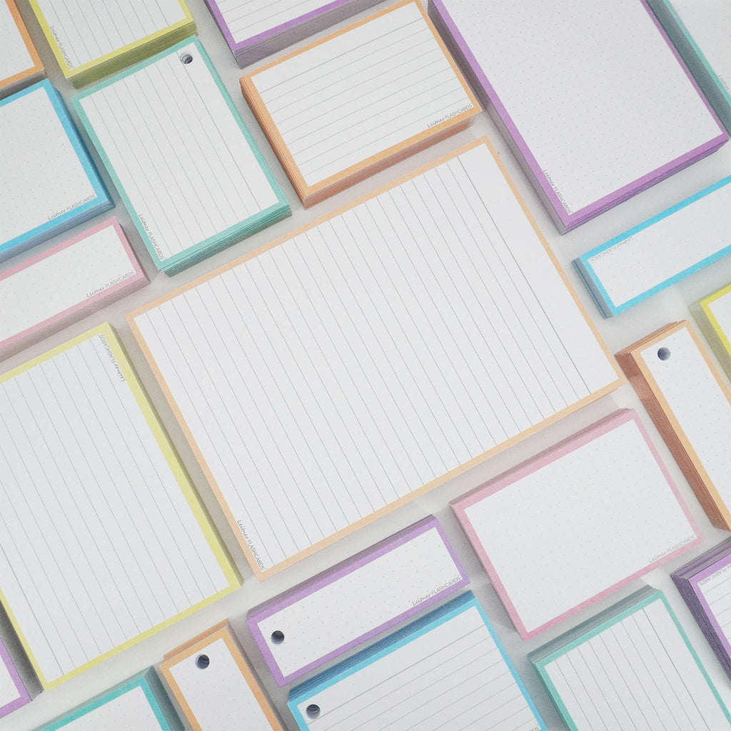Leitner Flashcards A5P Pastel Lined orange