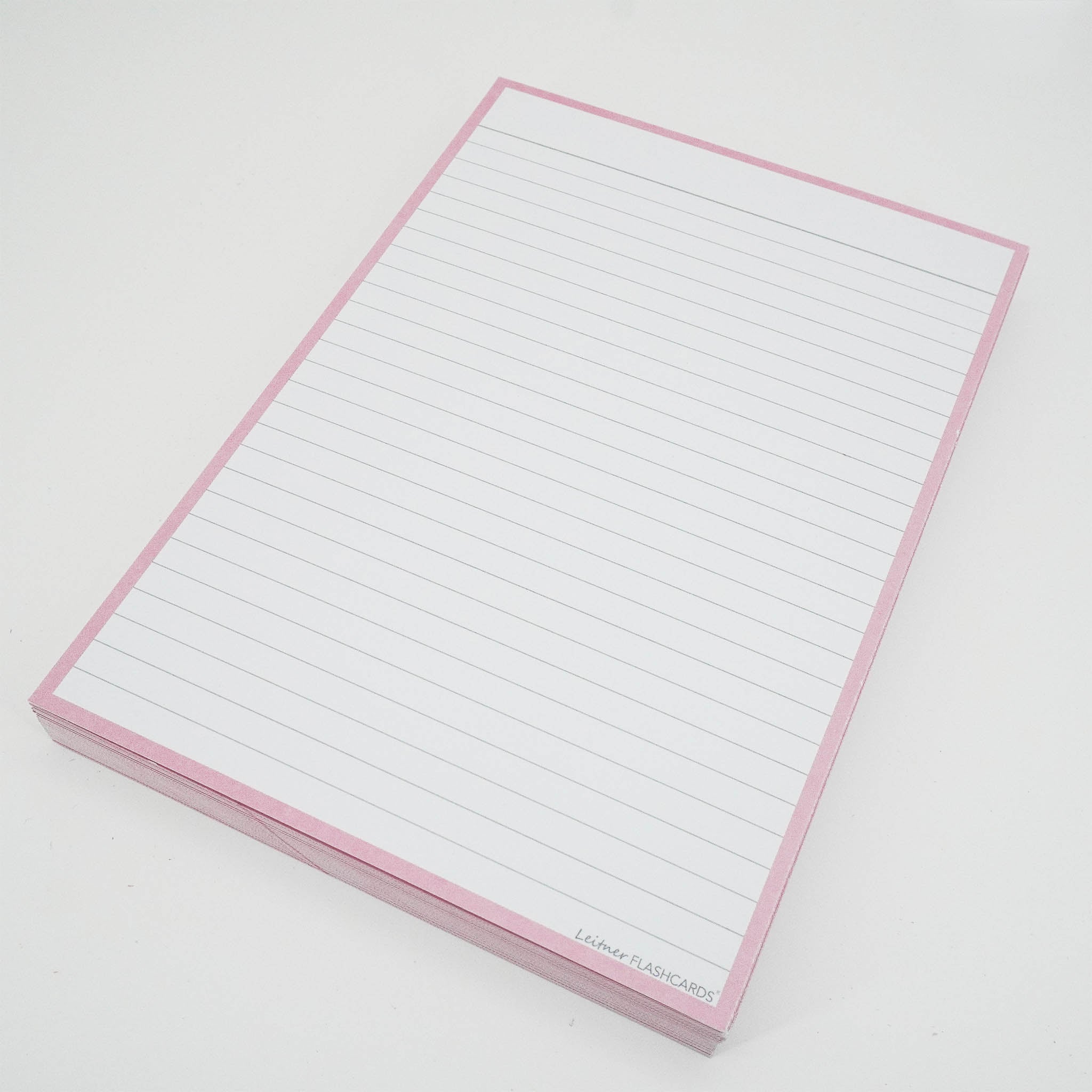 Leitner Flashcards A5P Pastel Lined pink
