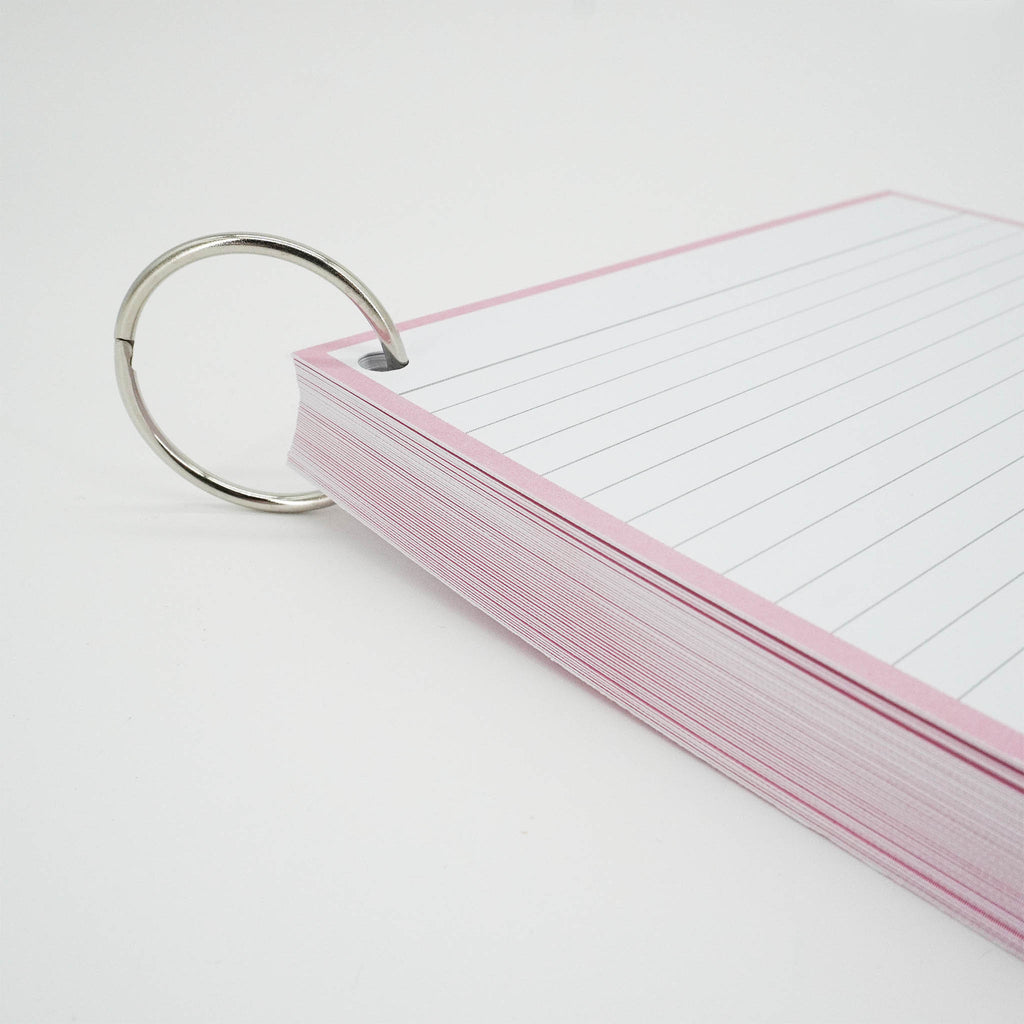 Leitner Flashcards A5P Pastel Lined pink