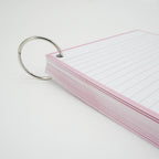 Leitner Flashcards A5P Pastel Lined pink
