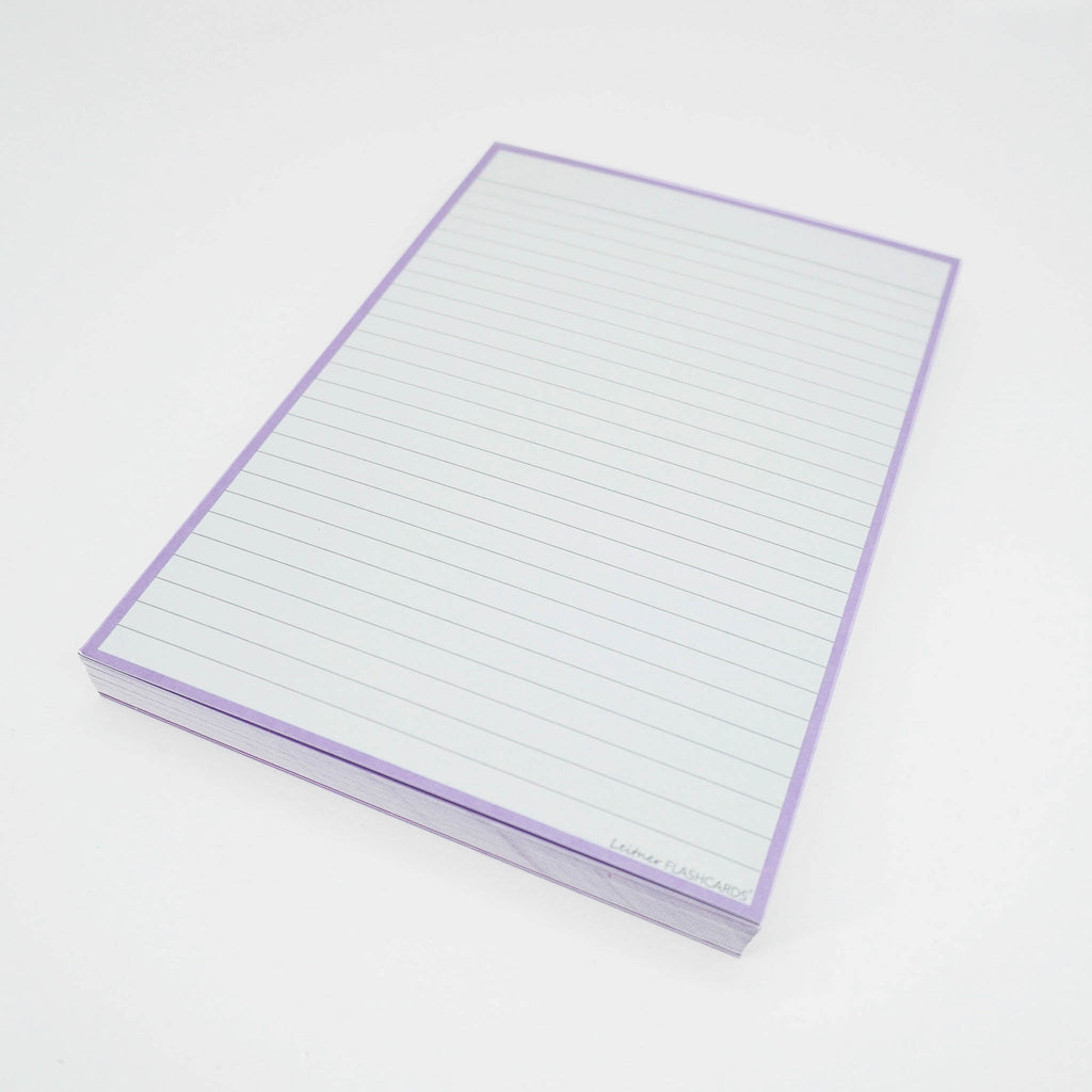 Leitner Flashcards A5 Pastel Lined purple 2
