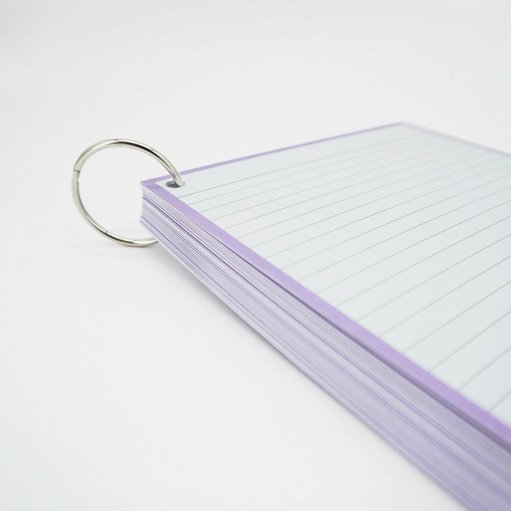 Leitner Flashcards A5P Pastel Lined purple