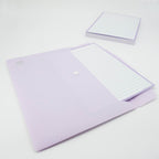 Leitner Flashcards A5 Pastel Lined purple in document holder