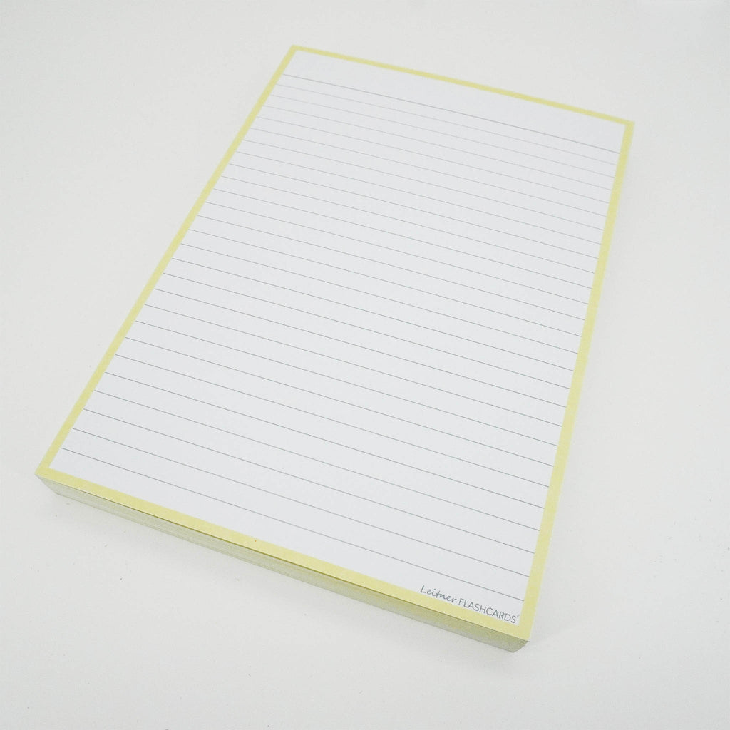 Leitner Flashcards A5P Pastel Lined yellow