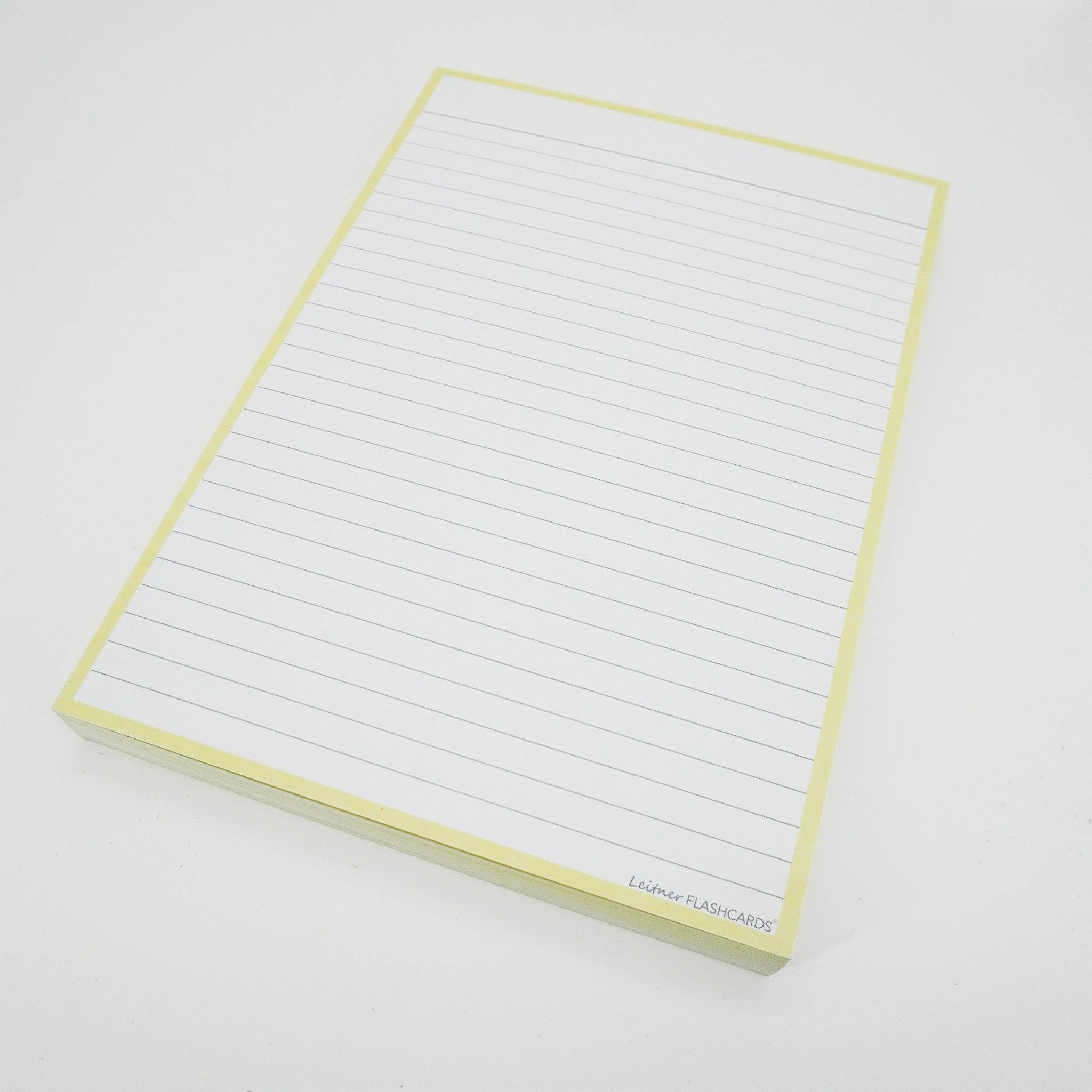 Leitner Flashcards A5P Pastel Lined yellow