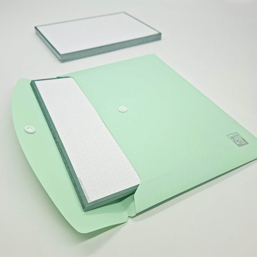 Leitner Flashcards A5L Retro Dotted green