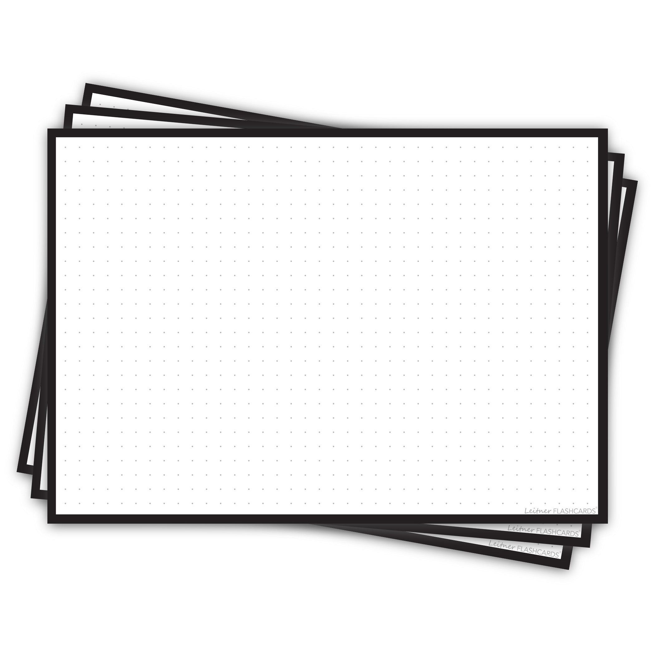 Leitner Flashcards A5L Classic Dotted black
