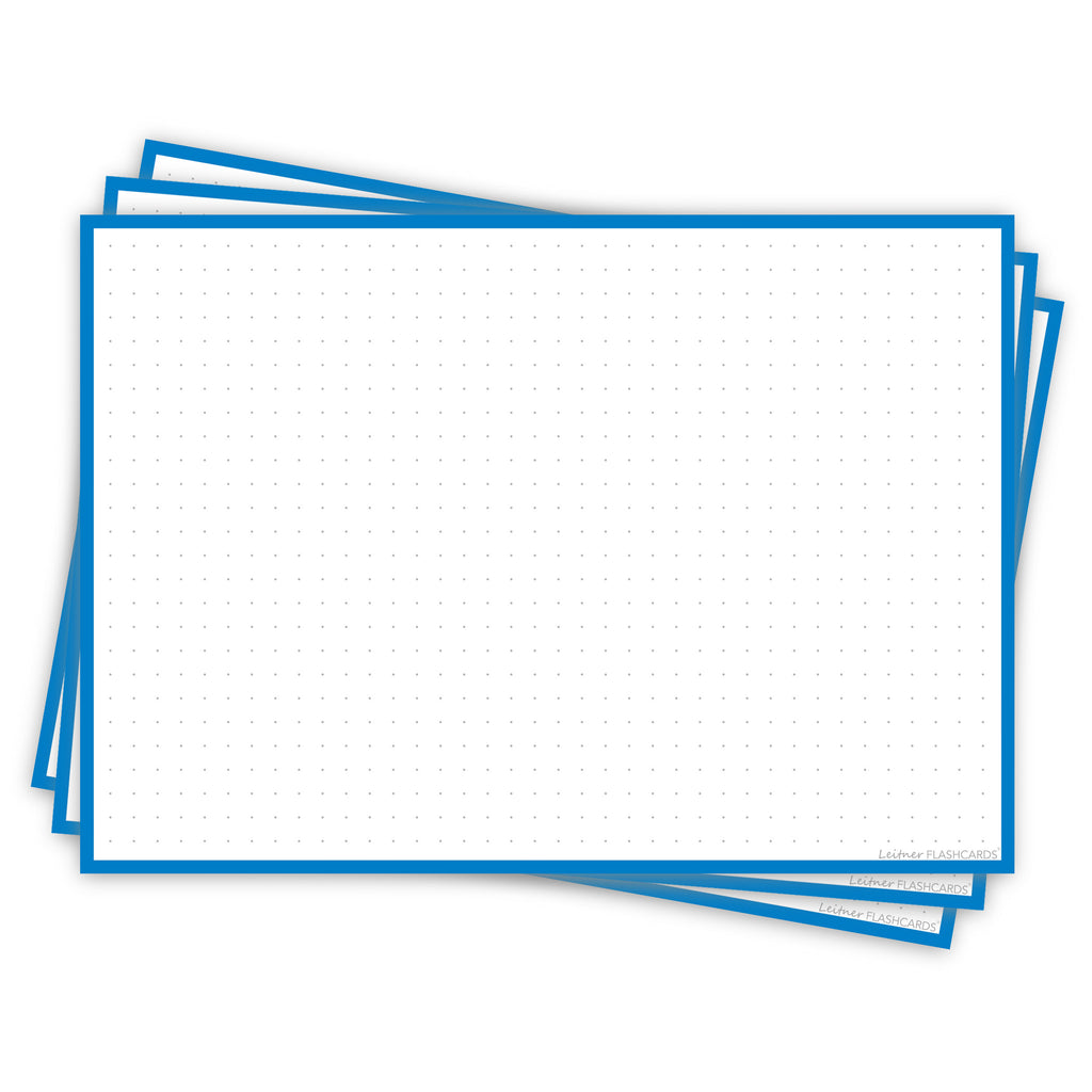 Leitner Flashcards A5L Classic Dotted blue