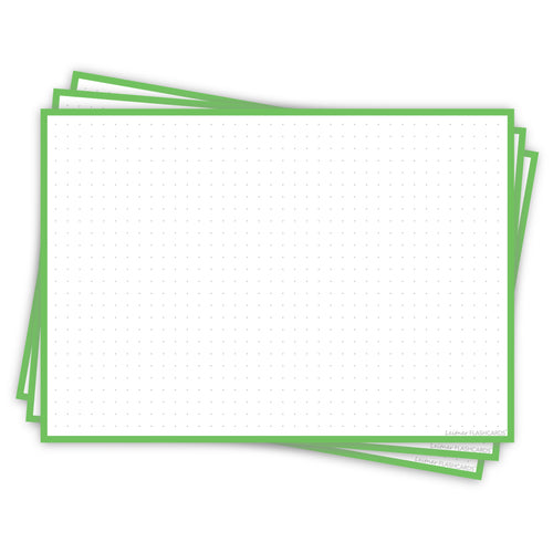 Leitner Flashcards A5L Classic Dotted green