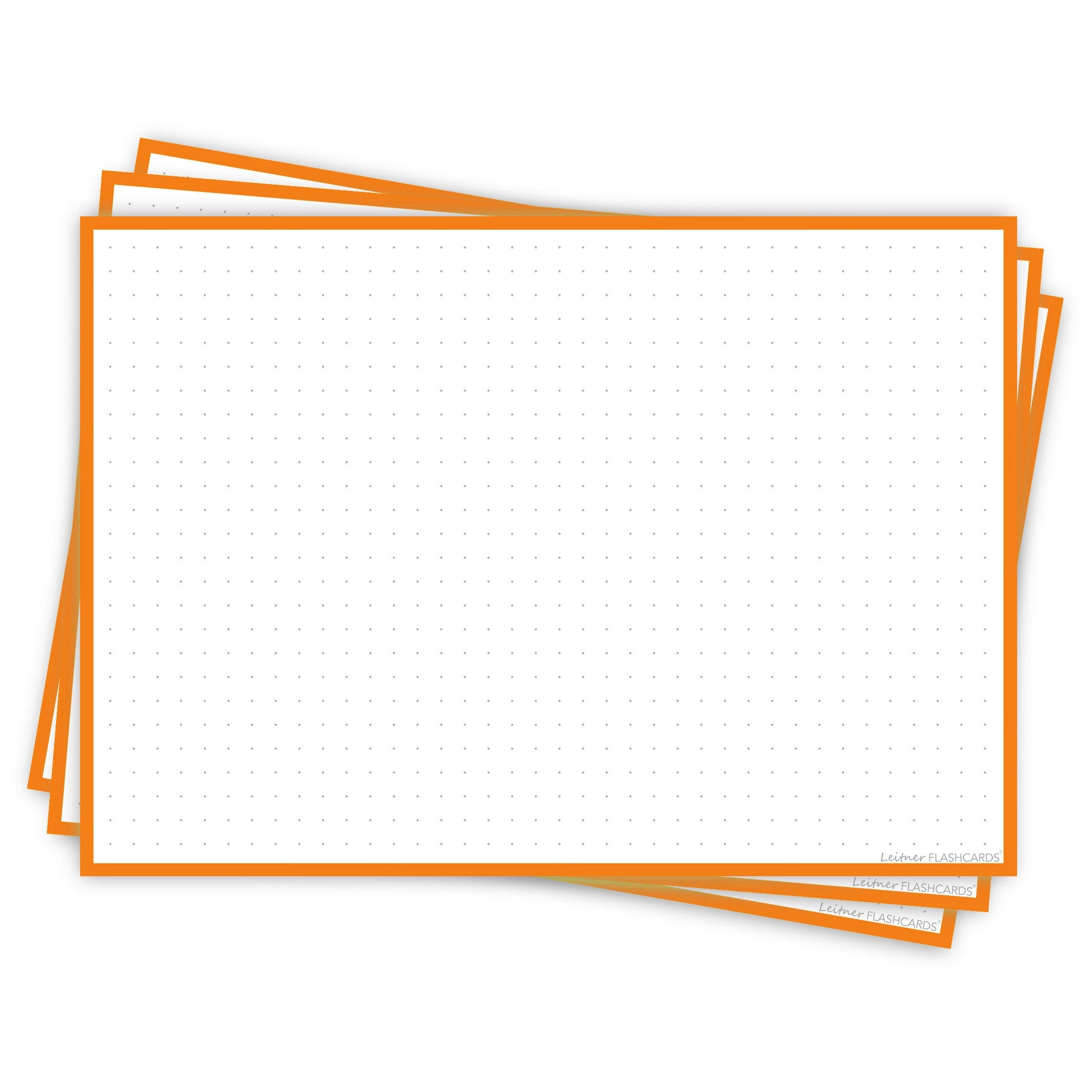 Leitner Flashcards A5L Classic Dotted orange