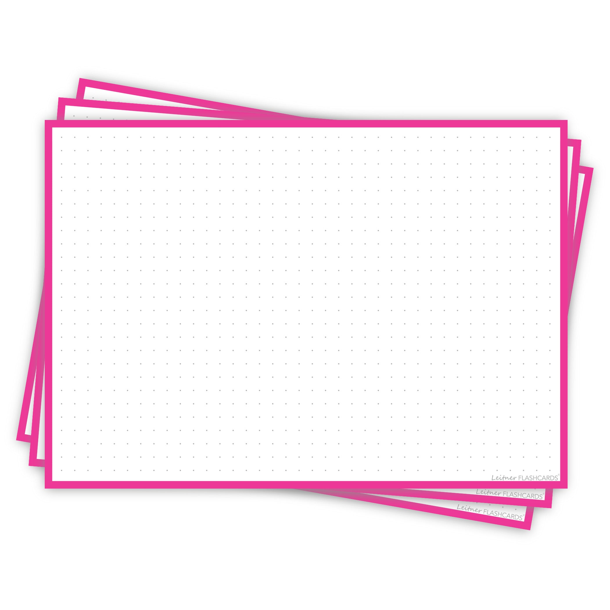 Leitner Flashcards A5L Classic Dotted pink
