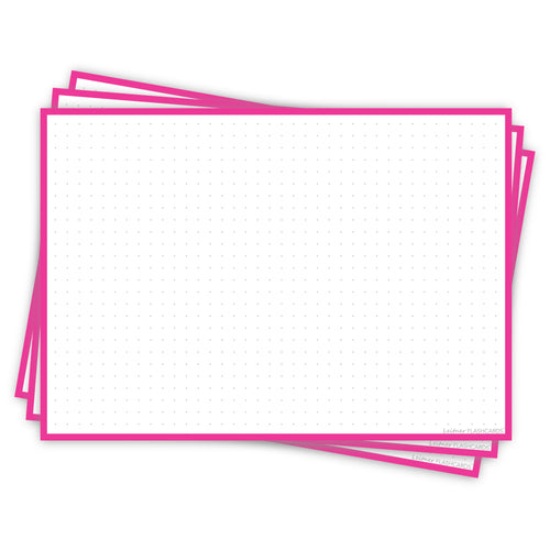 Leitner Flashcards A5L Classic Dotted pink