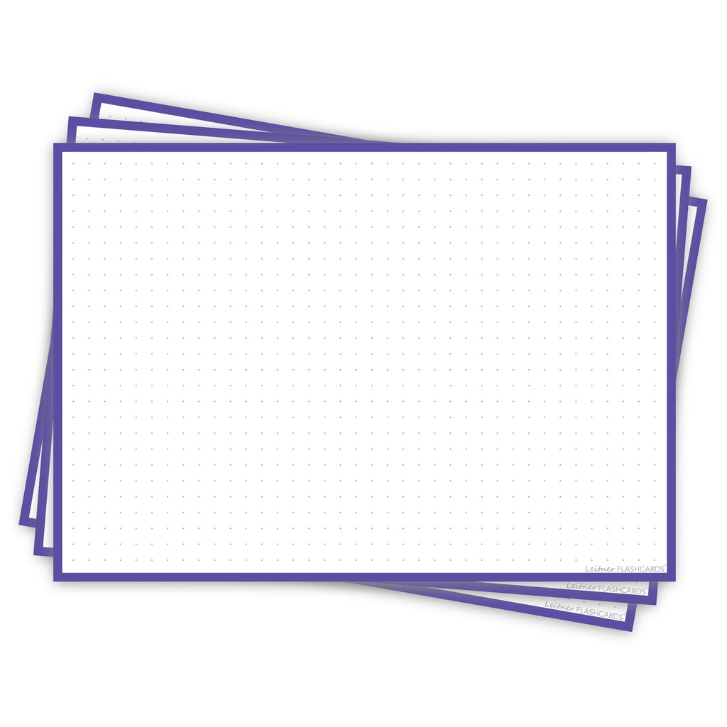 Leitner Flashcards A5L Classic Dotted purple