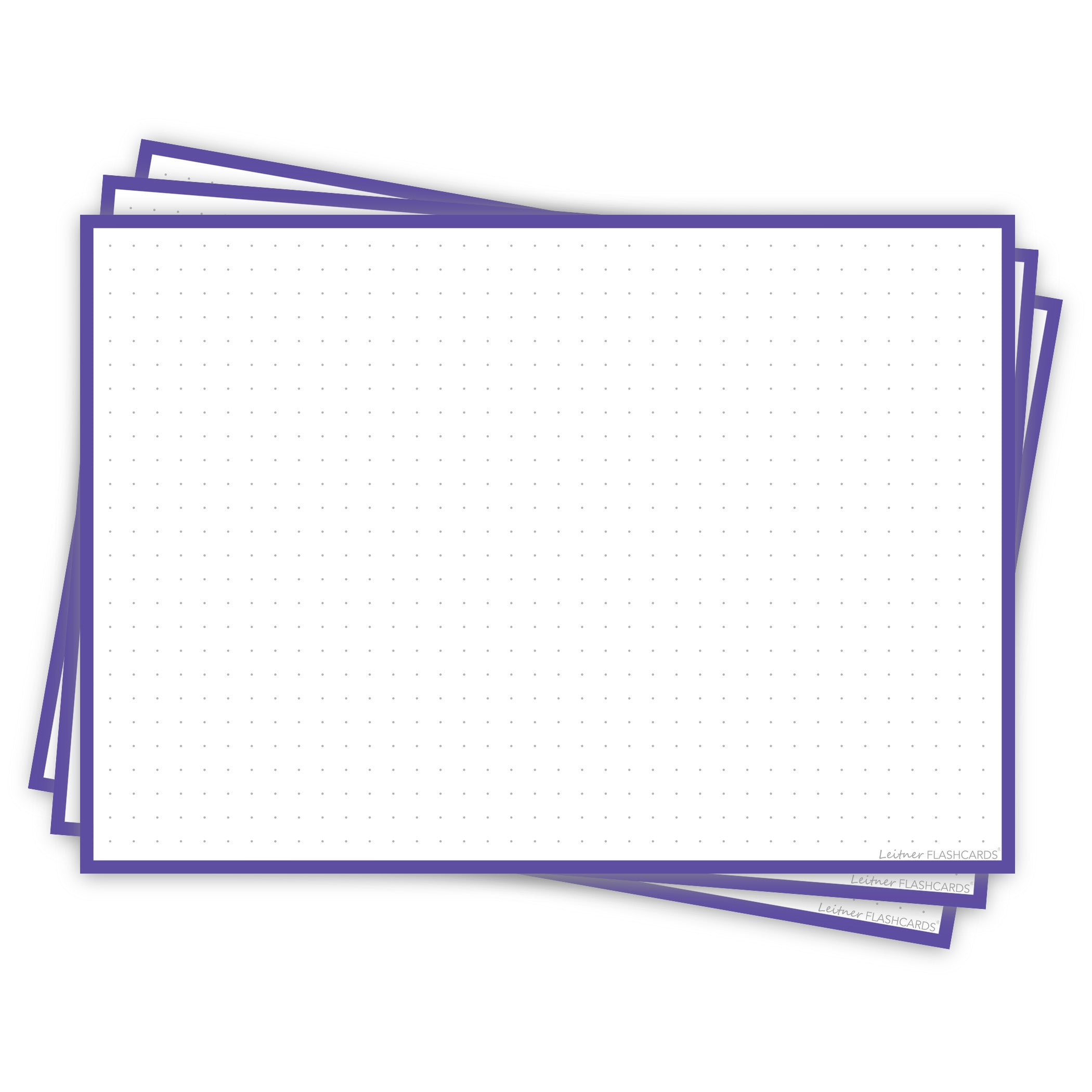 Leitner Flashcards A5L Classic Dotted purple