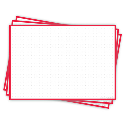 Leitner Flashcards A5L Classic Dotted red