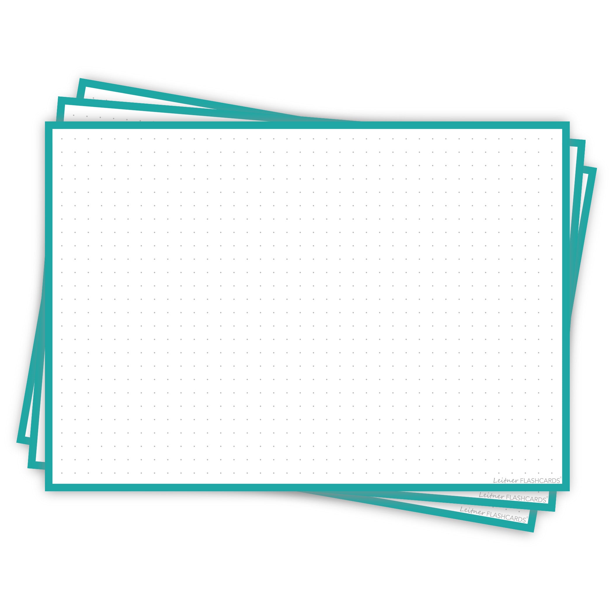 Leitner Flashcards A5L Classic Dotted turquoise