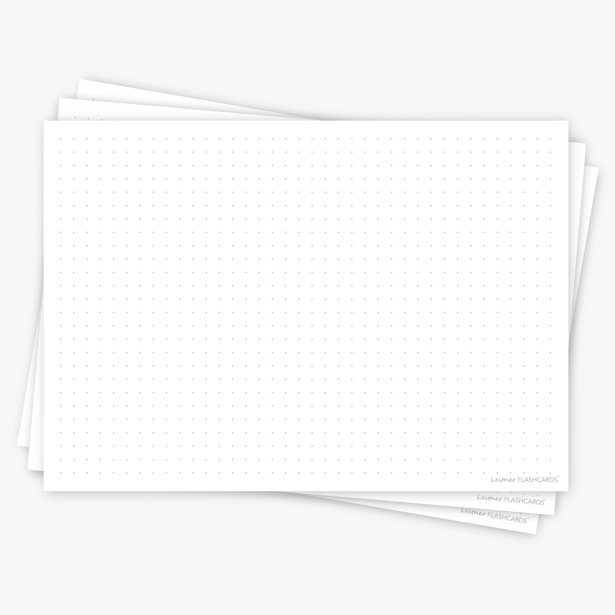 Leitner Flashcards A5L Classic Dotted white