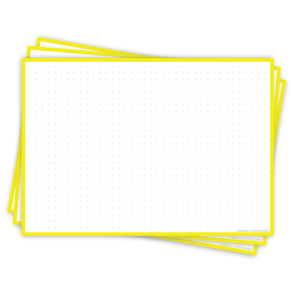 Leitner Flashcards A5L Classic Dotted yellow