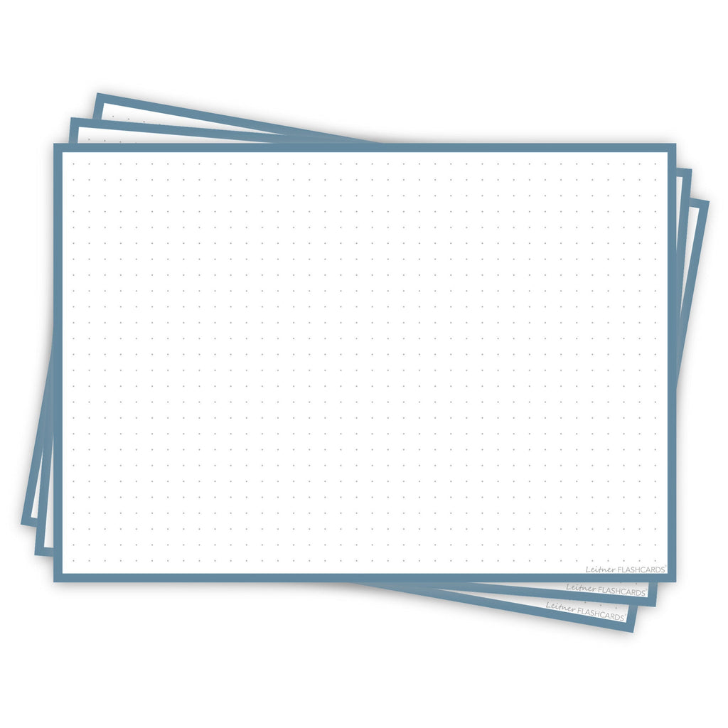 Leitner Flashcards A5L Earth Dotted blue